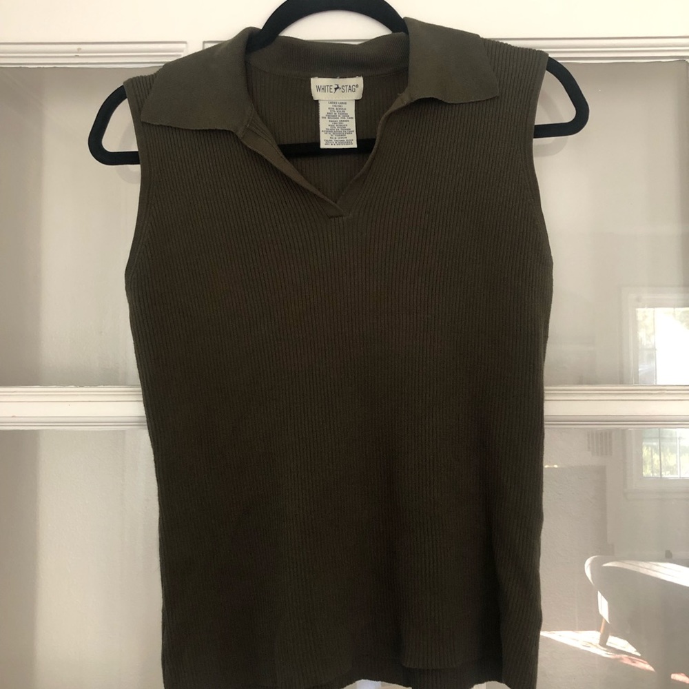 Vintage Collared Polo Sweater Vest